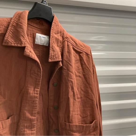 Old Navy Men's Rust Button-Down Shirt - Picture 6 of 8